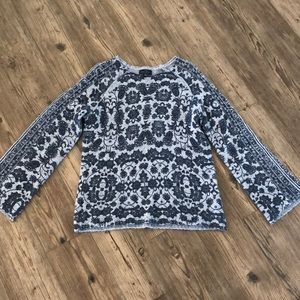 Lucky Brand Floral Bell Sleeve Sweater